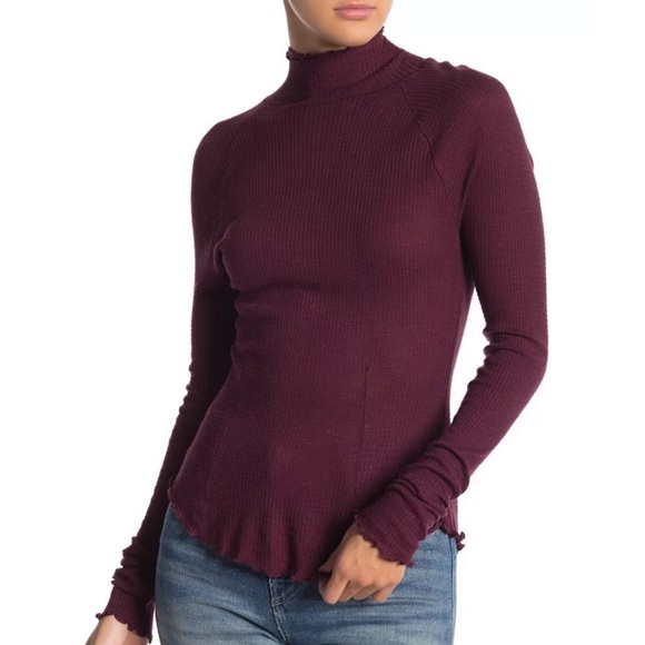 Free People Tops - NWT FREE PEOPLE Midnight Plum Skyline Thermal Top